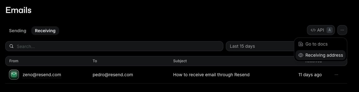 Get your Resend domain