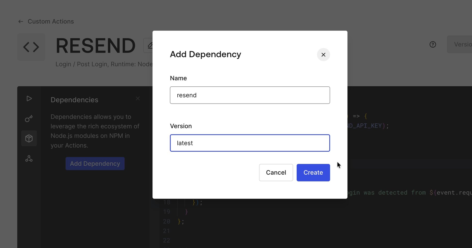 Auth0 Custom Action