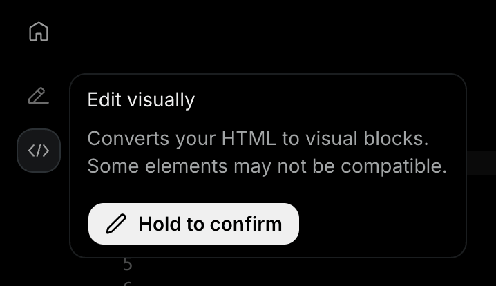 Hold to confirm