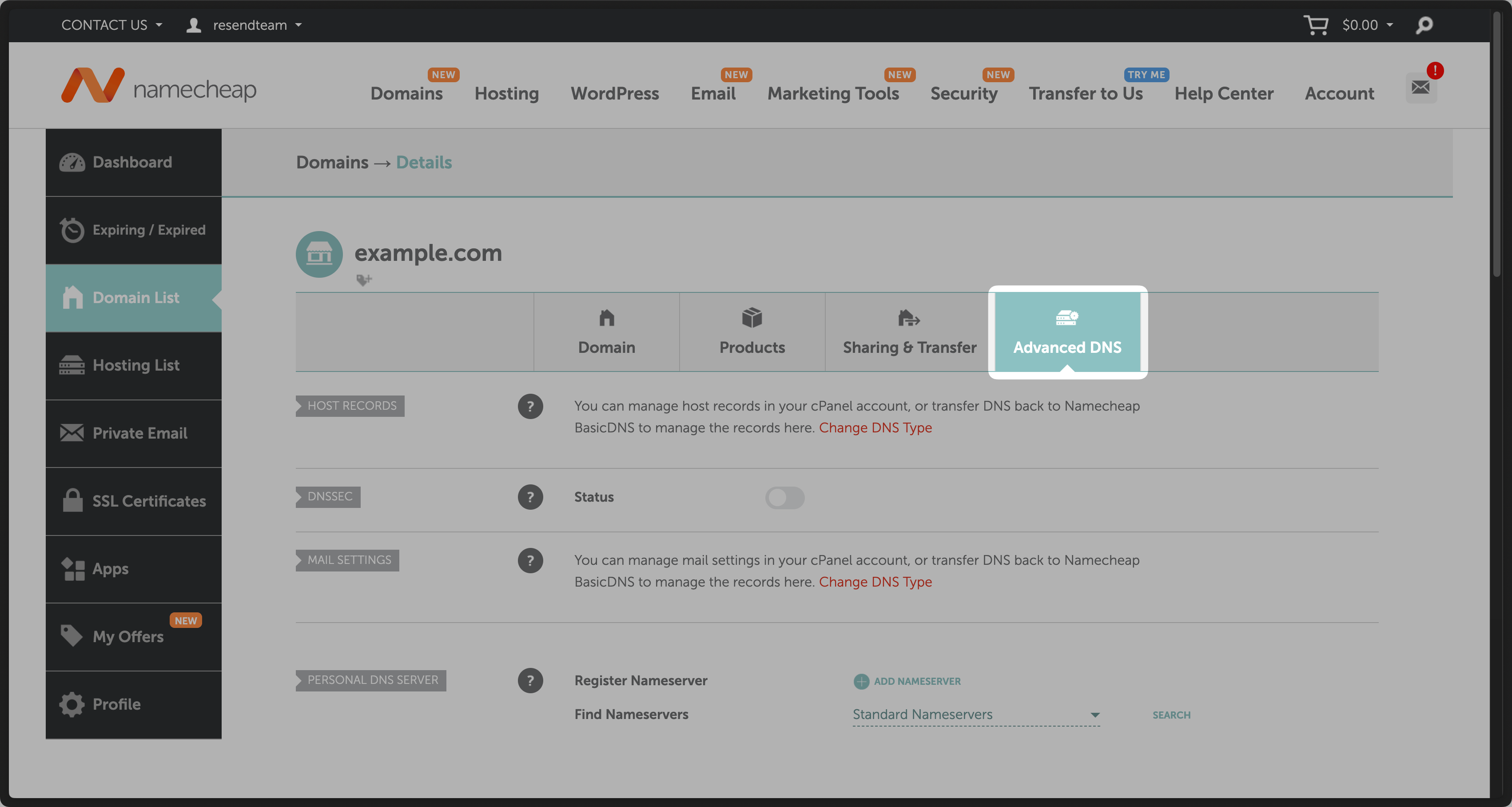 Domain Details