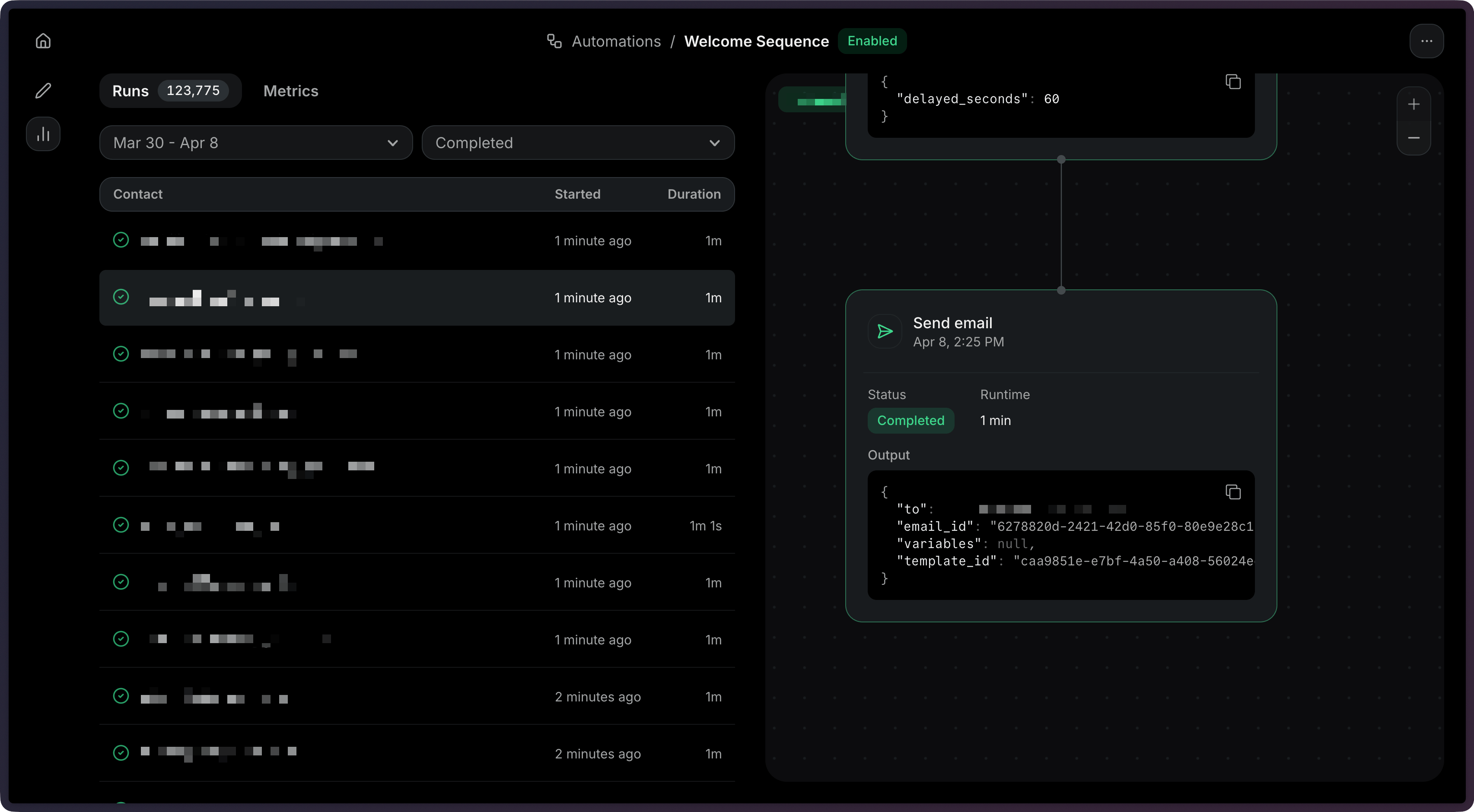 Automation Run View