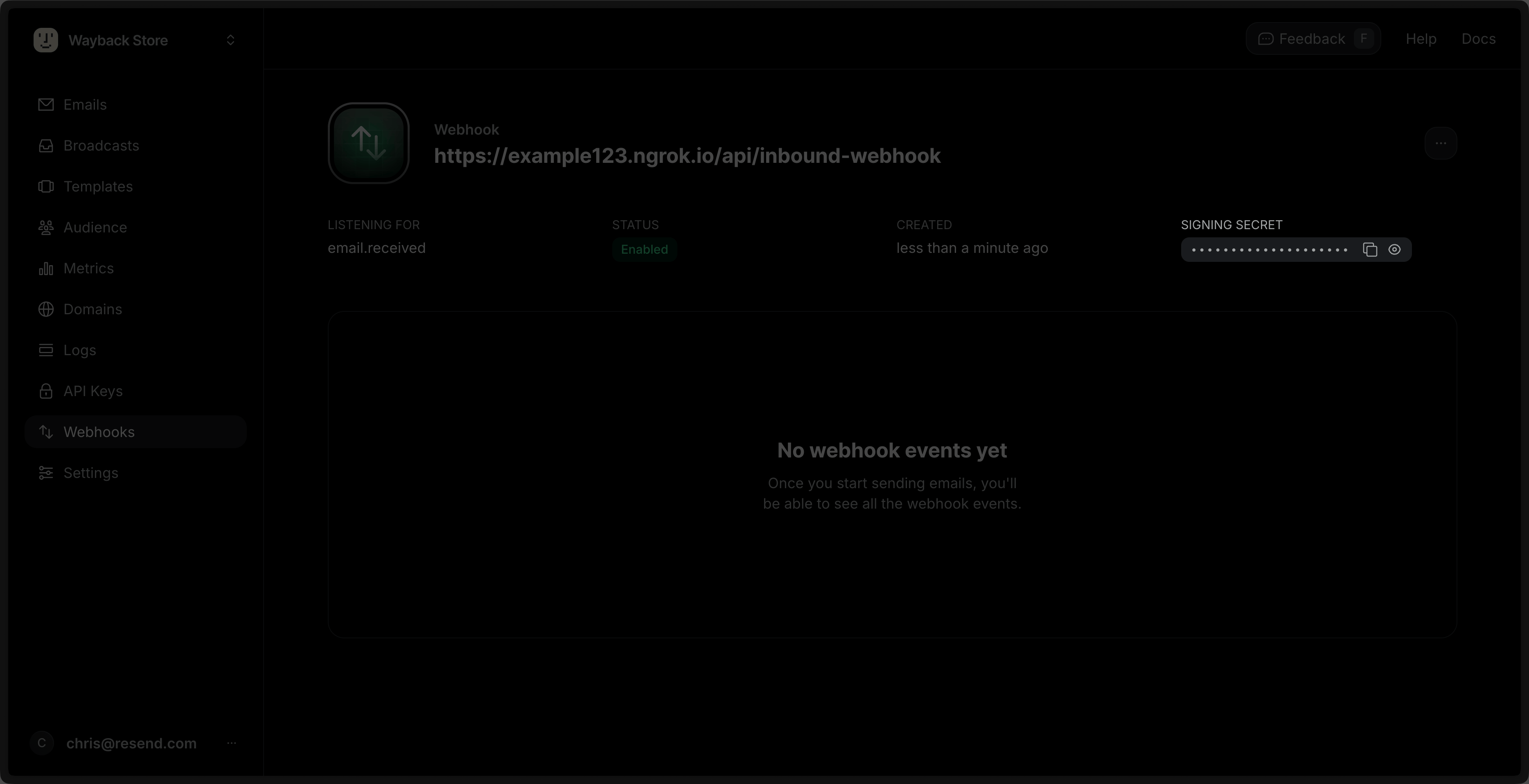 Webhook Secret