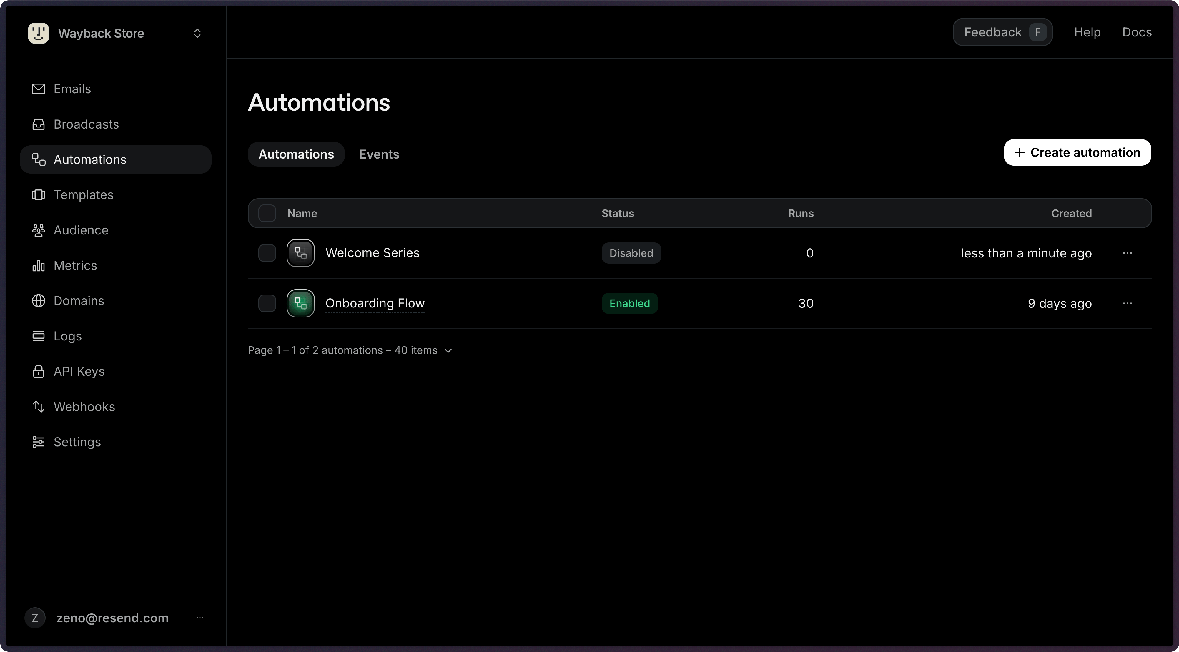 Create Automation